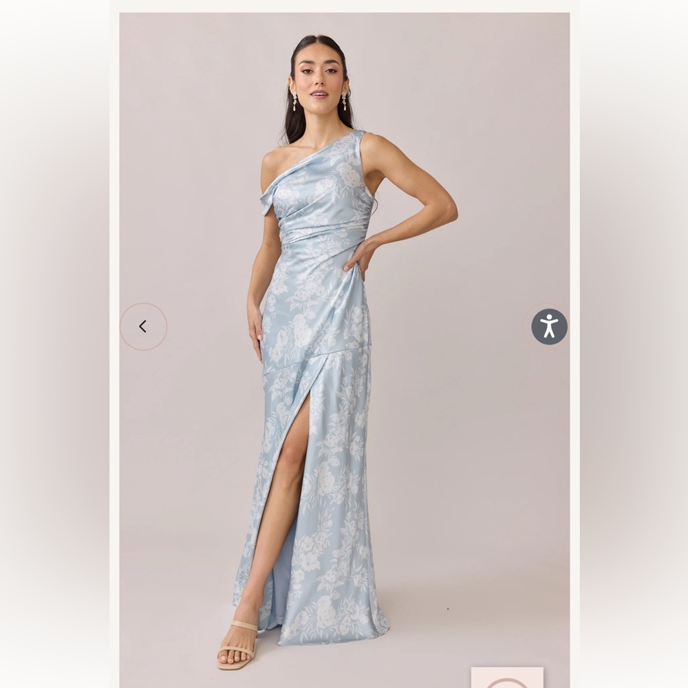 Livvy Satin Floral Print Dress